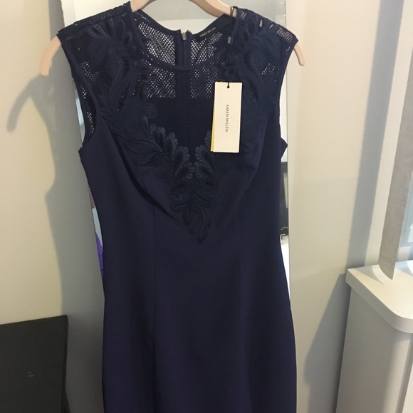 NWT Karen Millen Mesh & lace pencil dress - Picture 3 of 8